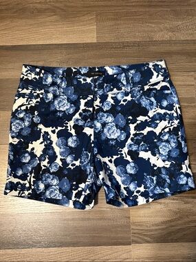 The Limited Navy and White Floral Dress Shorts